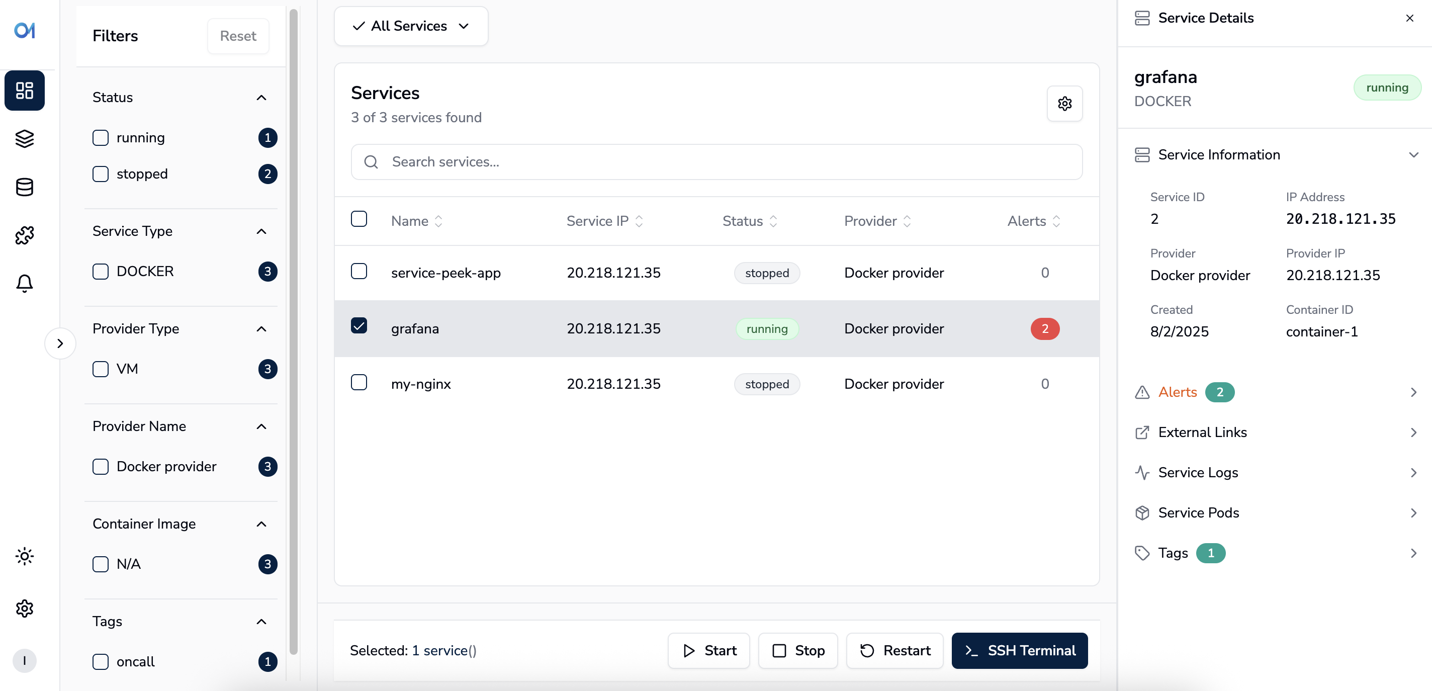 OpsiMate Dashboard - Infrastructure Management Interface